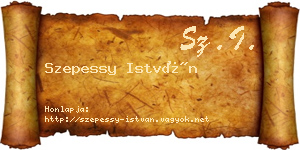 Szepessy István névjegykártya
