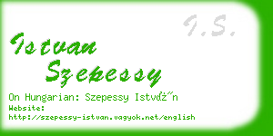 istvan szepessy business card